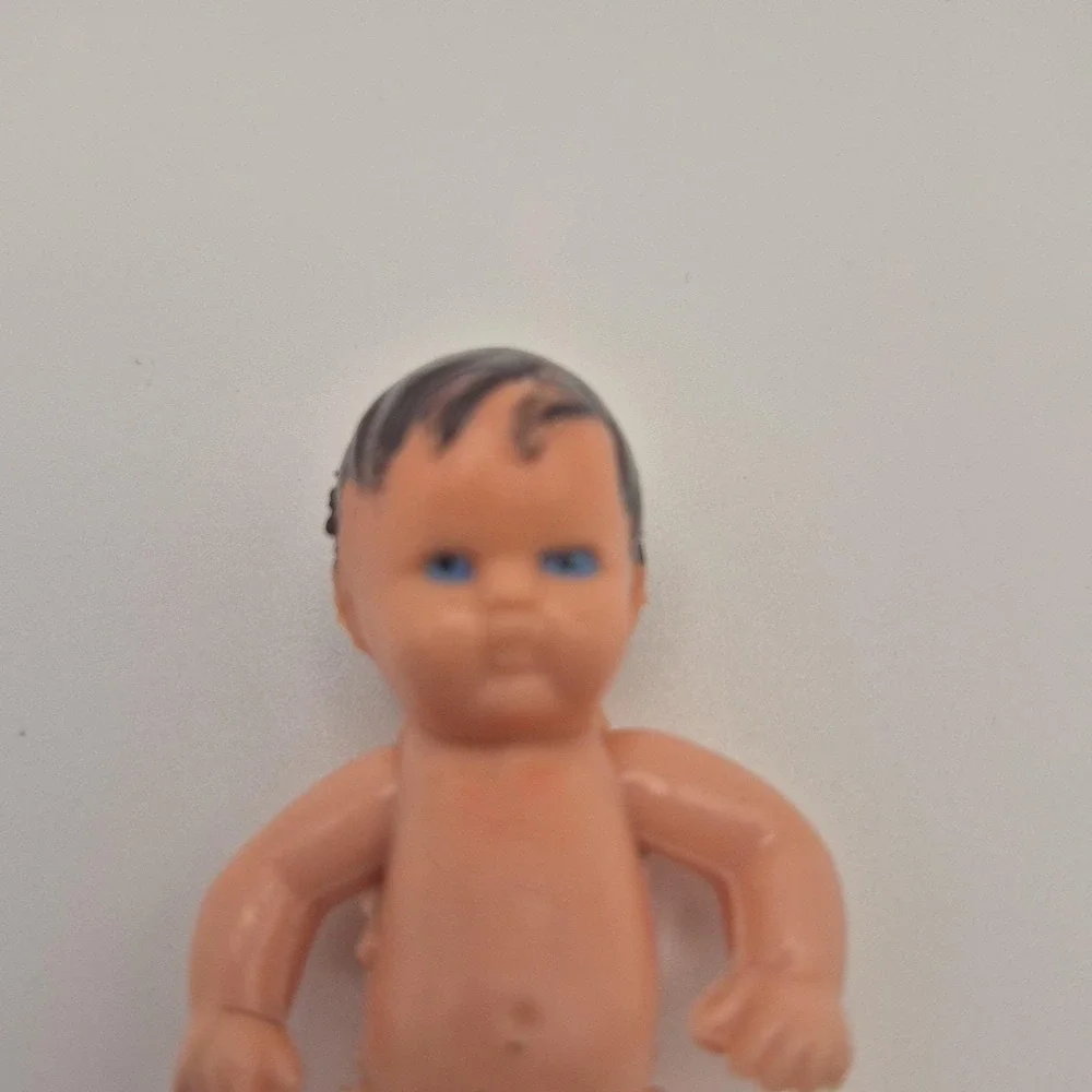 1960s Dollhouse Miniature Baby Doll manufactured by B. Shackman Articulated